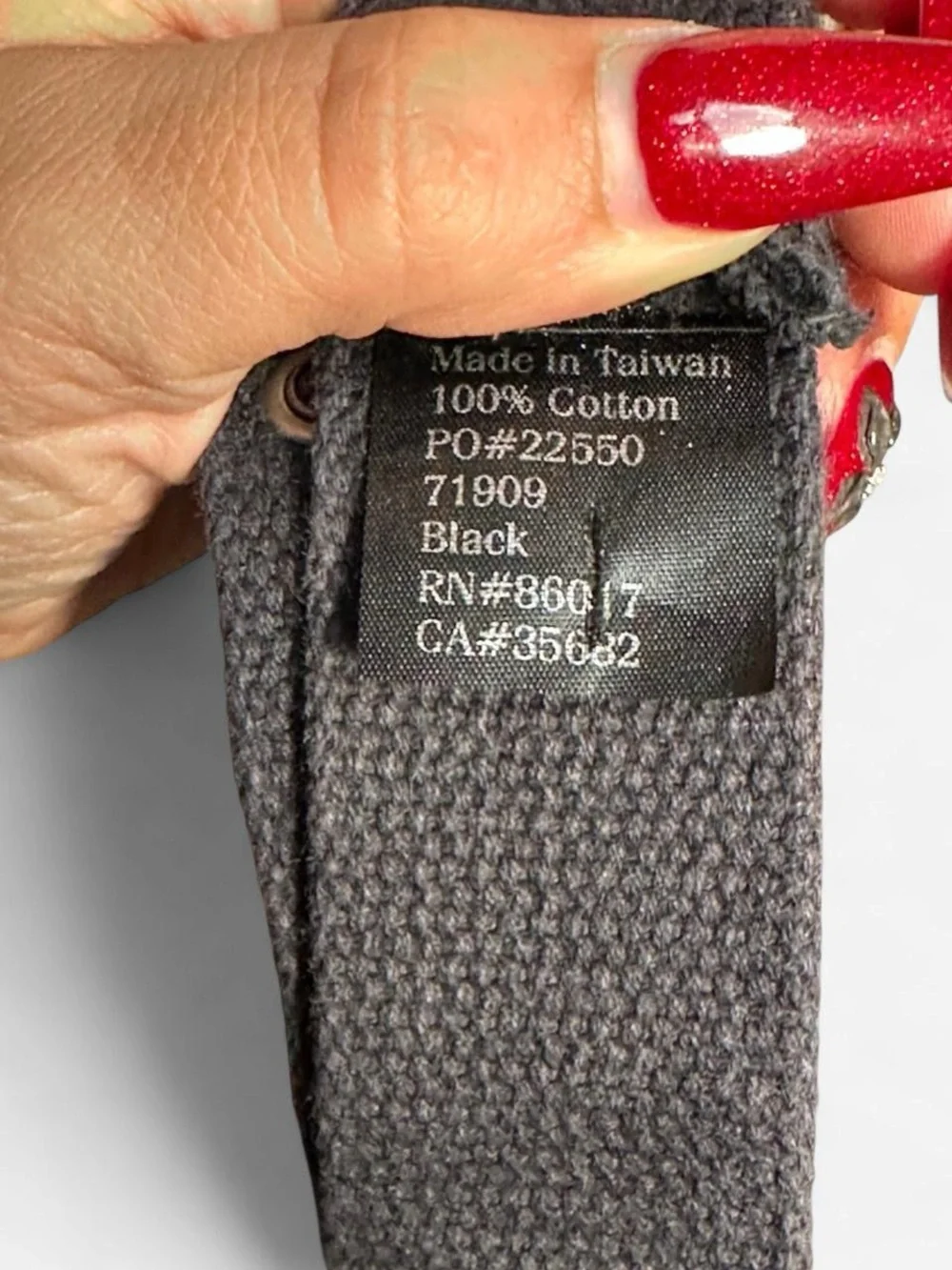 Y2K BEBE Sport Canvas Grommet Waist Belt in Dark Gray